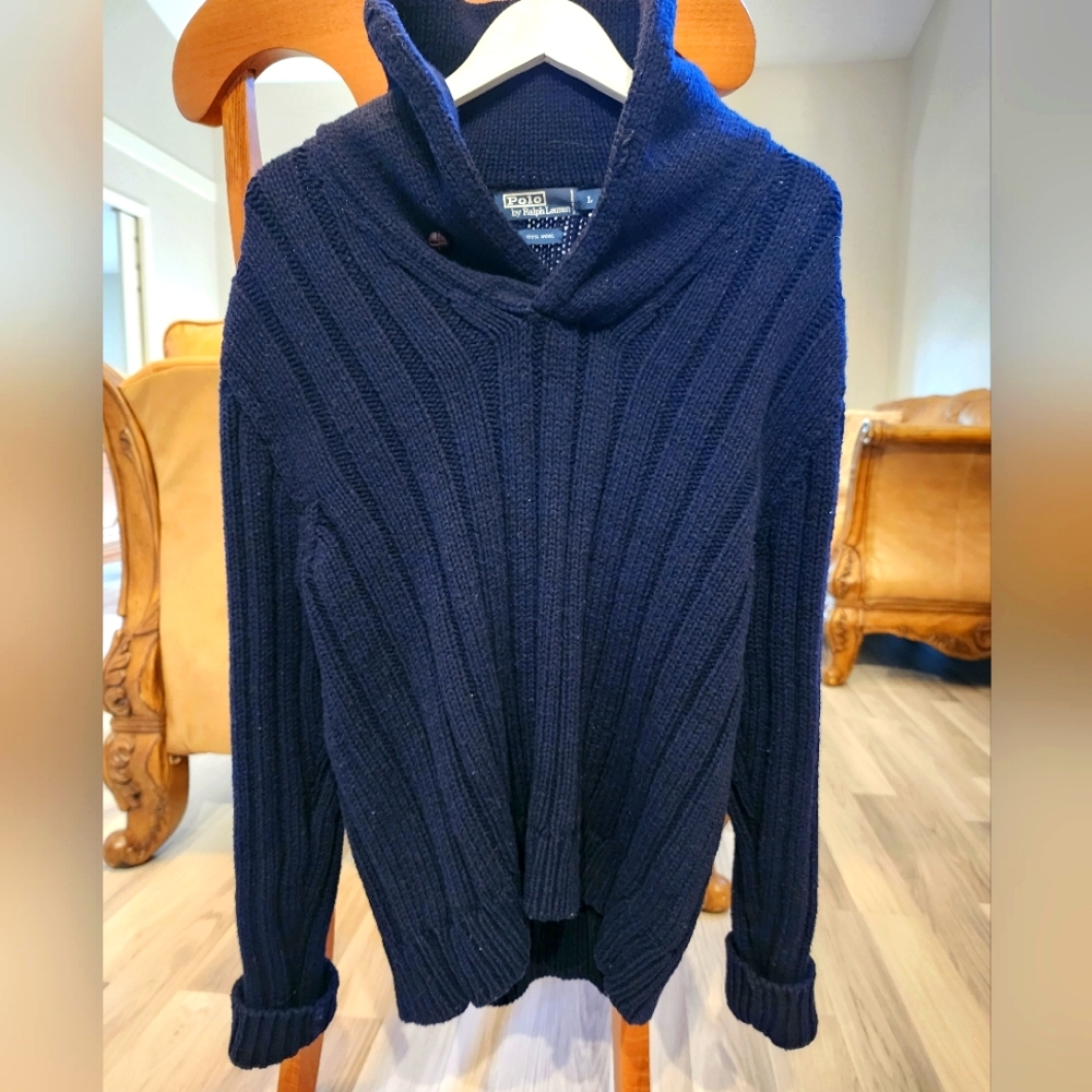 Ralph Lauren Polo 100% Wool Sweater High Neck! L